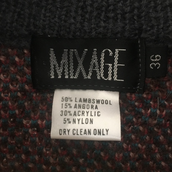 Vintage Mixage 1980 lambswool and angora sweater cabincore - Picture 8 of 12